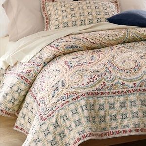 Garnet Hill Umbria paisley king quilt and shams